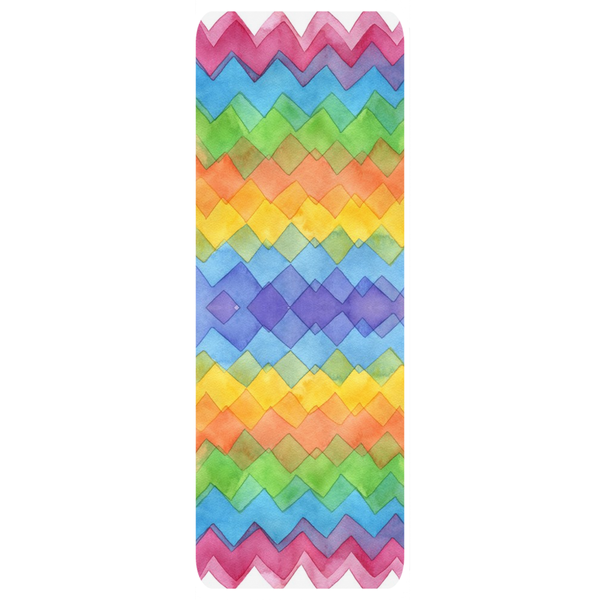 Watercolour Zigzag Pattern Yoga Mat
