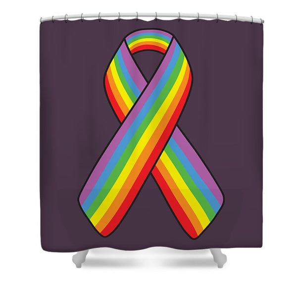 Lgbt Ribbon - Shower Curtain