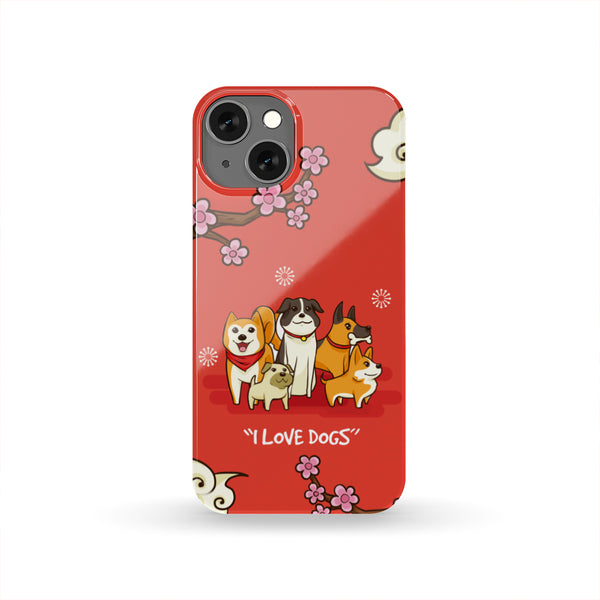 "I Love Dogs" Phone Case