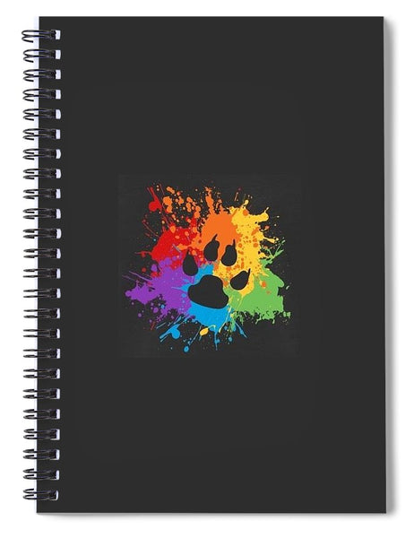 Pride Bear Paw - Spiral Notebook