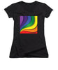 Rainbow Pride Swirl - Women's V-Neck (Athletic Fit)