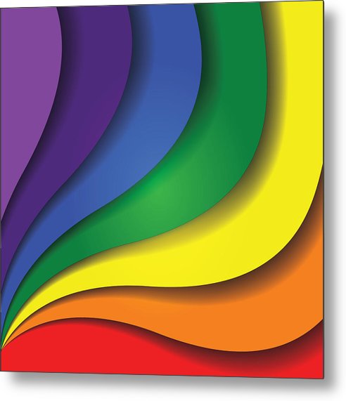 Rainbow Pride Swirl - Metal Print