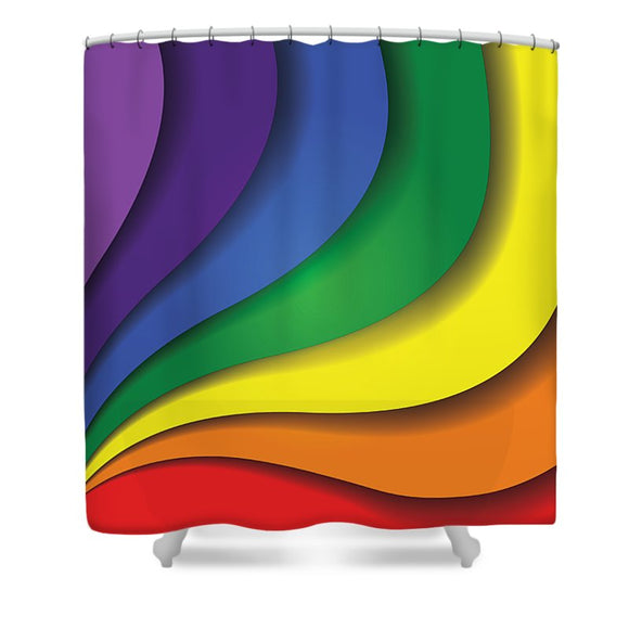 Rainbow Pride Swirl - Shower Curtain
