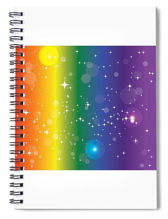 Rainbow Pride With Sparkles - Spiral Notebook