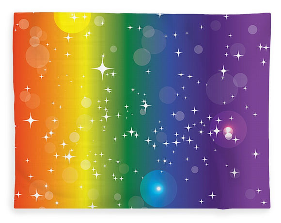 Rainbow Pride With Sparkles - Blanket