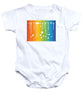 Rainbow Pride With White Paint Splodges - Baby Onesie