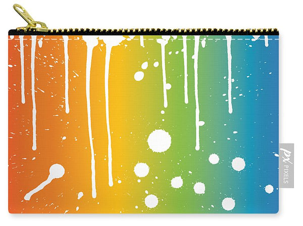 Rainbow Pride With White Paint Splodges - Carry-All Pouch